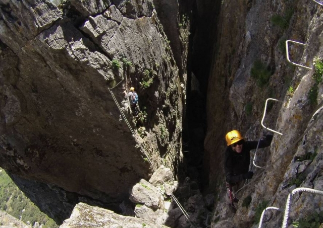  Going up the vertical ferrata